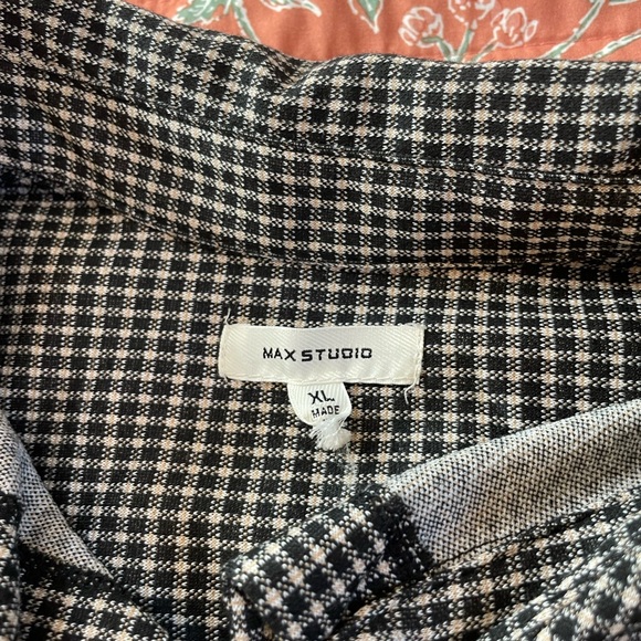 Max Studio Super Soft Flannel Button Down Shirt - Picture 8 of 8